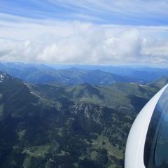 Flugwegposition um 12:34:54: Aufgenommen in der Nähe von Gemeinde Bad Hofgastein, 5630 Bad Hofgastein, Österreich in 2697 Meter
